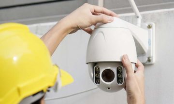 a person installing CCTV camera in singapore